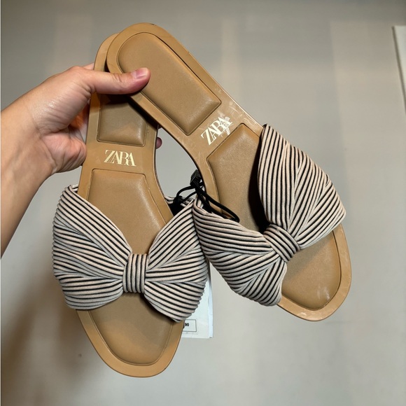 NWT Zara Striped sandals - Picture 5 of 8